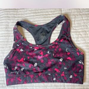 Women's Nike Dri-Fit Sports Bra - Pink and Gray